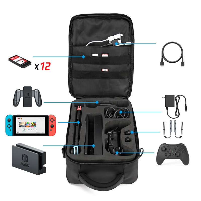 Shoulder Bag Portable Storage Travel Carrying Backpack for Nintend Switch Accessories Joy-con Game Host for Nintendo Switch Shoulder Bag Portable Storage Travel Carrying Backpack for Nintend Switch Accessories Joy-con Game Host for Nintendo Switch