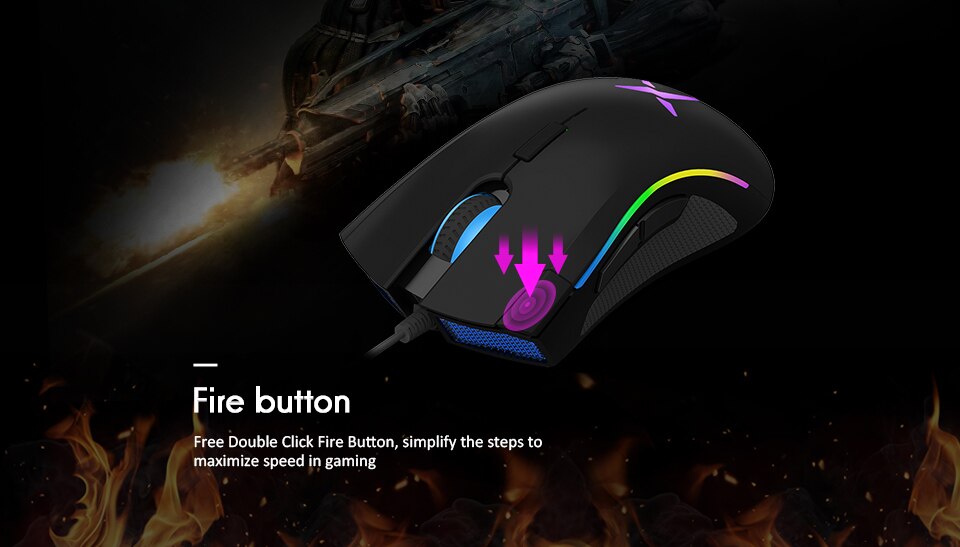 Delux M625 PMW3360 Sensor Gaming Mouse 12000DPI 12000FPS 7 Buttons RGB Back light Optical Wired Mice with Fire Key For FPS Gamer Delux M625 PMW3360 Sensor Gaming Mouse 12000DPI 12000FPS 7 Buttons RGB Back light Optical Wired Mice with Fire Key For FPS Gamer