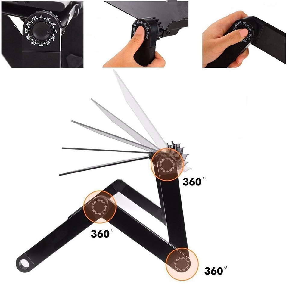 Adjustable Aluminum Laptop Desk Ergonomic Portable TV Bed Lapdesk Tray PC Table Stand Notebook Table Desk Stand With Mouse Pad Adjustable Aluminum Laptop Desk Ergonomic Portable TV Bed Lapdesk Tray PC Table Stand Notebook Table Desk Stand With Mouse Pad