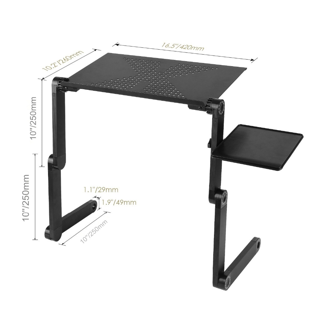 Adjustable Aluminum Laptop Desk Ergonomic Portable TV Bed Lapdesk Tray PC Table Stand Notebook Table Desk Stand With Mouse Pad Adjustable Aluminum Laptop Desk Ergonomic Portable TV Bed Lapdesk Tray PC Table Stand Notebook Table Desk Stand With Mouse Pad